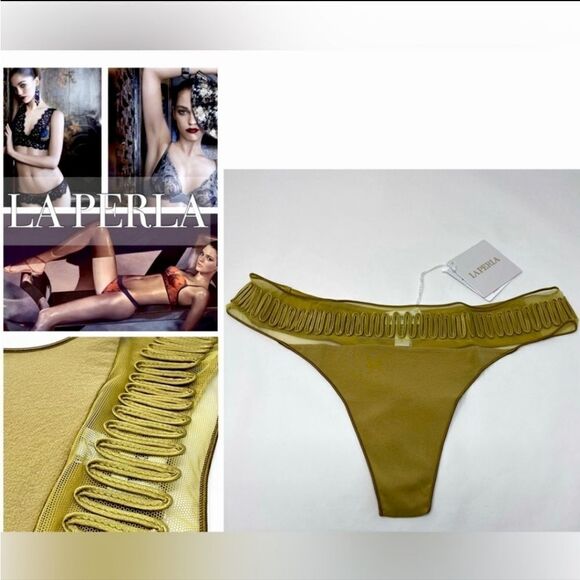 NWT LA PERLA GORGEOUS Silk Thong Panties PERFECT GIFT - Picture 1 of 11